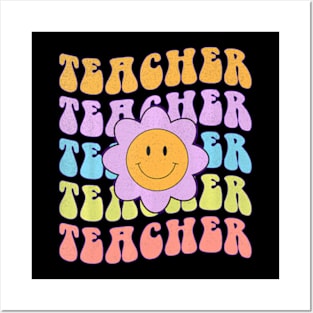 Teacher Retro 60S 70S Graphic Posters and Art